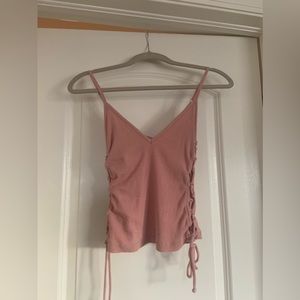 Ambiance Blush Pink Cami Top With Tie Up Sides